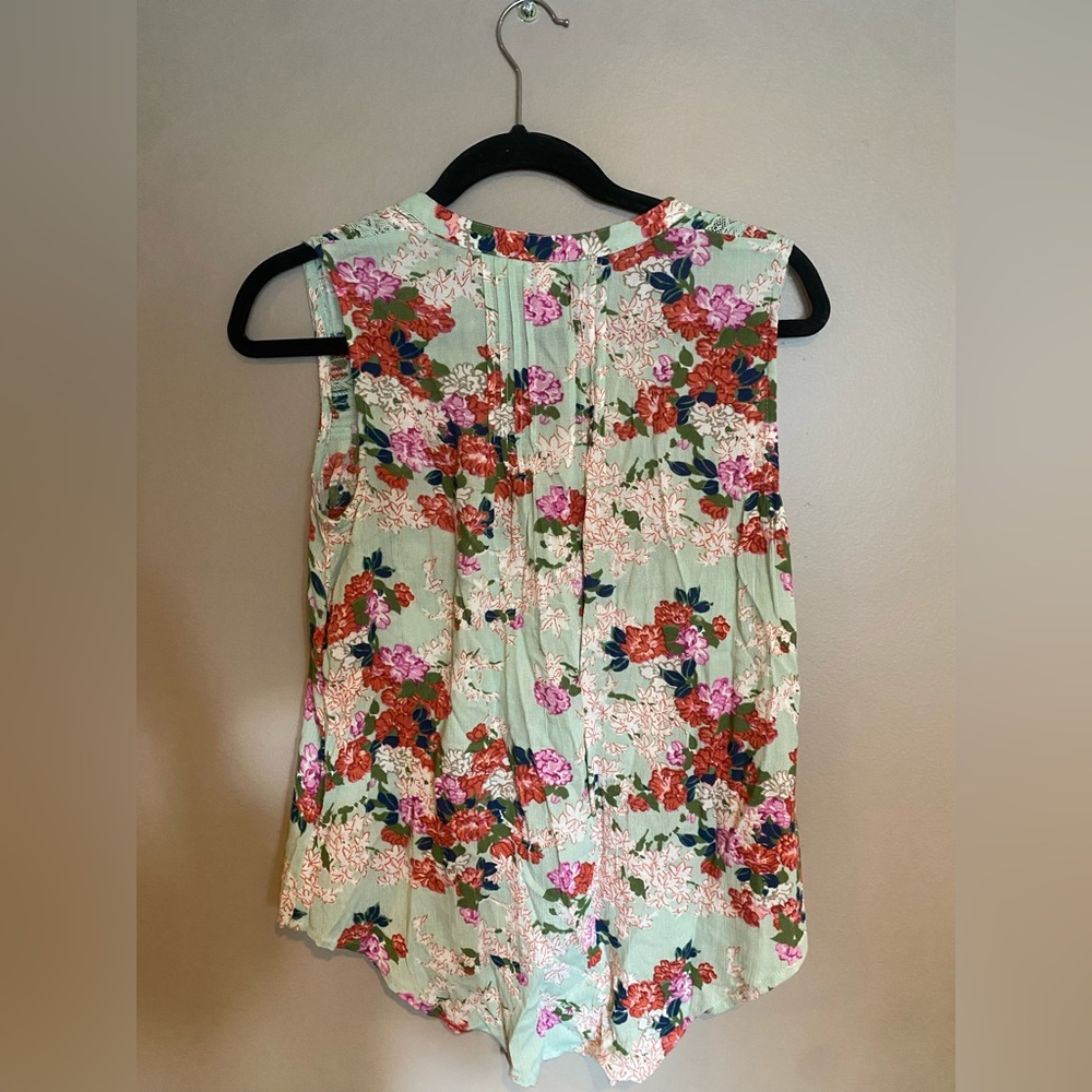 Anthropologie Meadow Rue Floral Pintucked Blouse - Picture 5 of 9